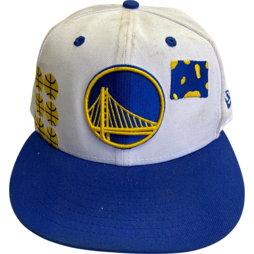 New Era 9Fifty Golden State Warrior Snapback Cap Embroidered White Blue
